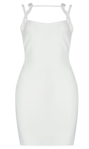 Morgan White Strappy Sleeveless Mini Dress