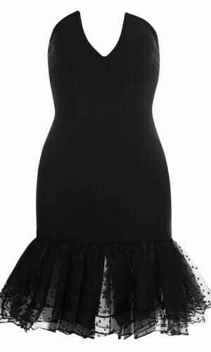 Novah Strapless Fluted Mini Dress