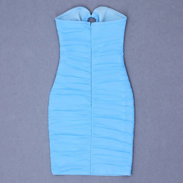 Kinslee Blue Strapless Mini Bandage Dress - Image 5