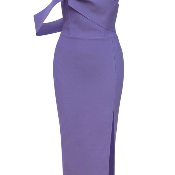Cecelia Off Shoulder Midi Dress Purple