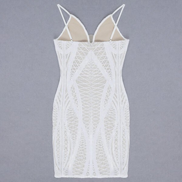 Makenna White Mini Spaghetti Strap Dress - Image 2