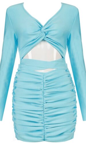 Lauryn Long Sleeve Cut Out Detail Mini Dress