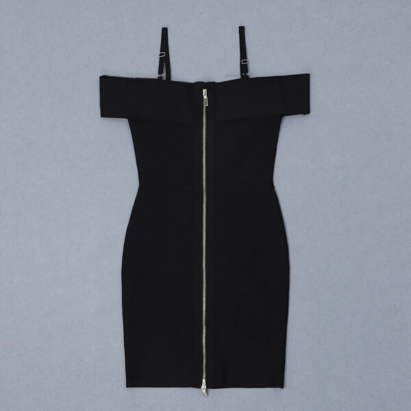 Malysa Black Mini Metal Studded Bandage Dress - Image 11