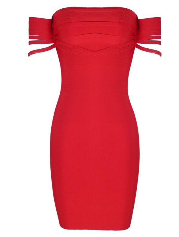 Kasey Red Bandage Dress