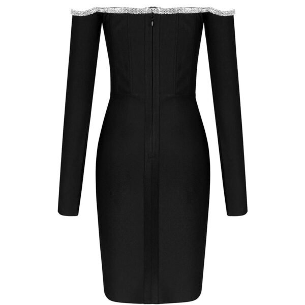 Elsie Long Sleeve Off Shoulder Midi Dress - Image 5