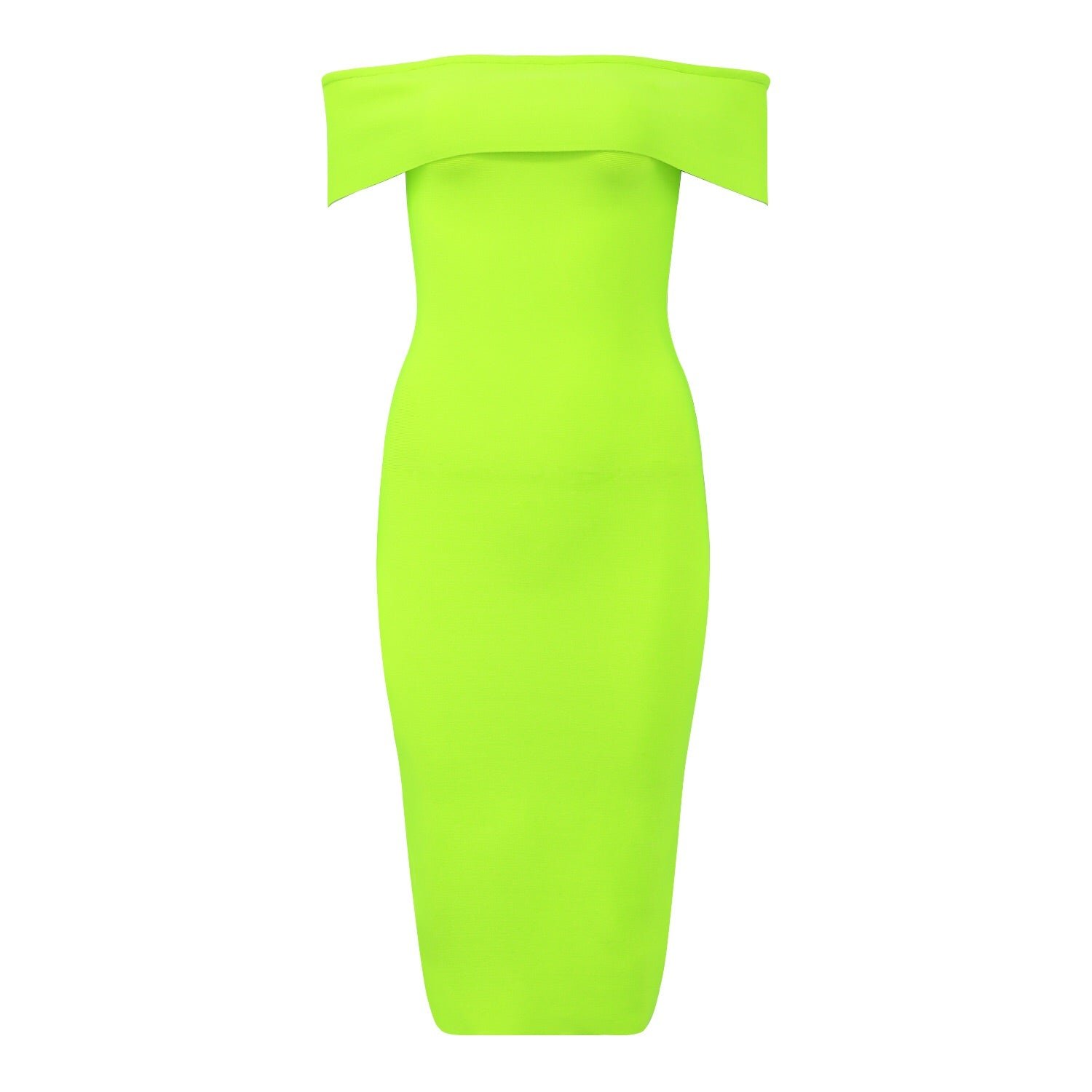 Kallie Green Midi Off Shoulder Bandage Dress