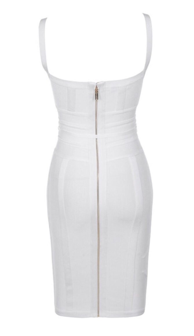 white strap bandage dress