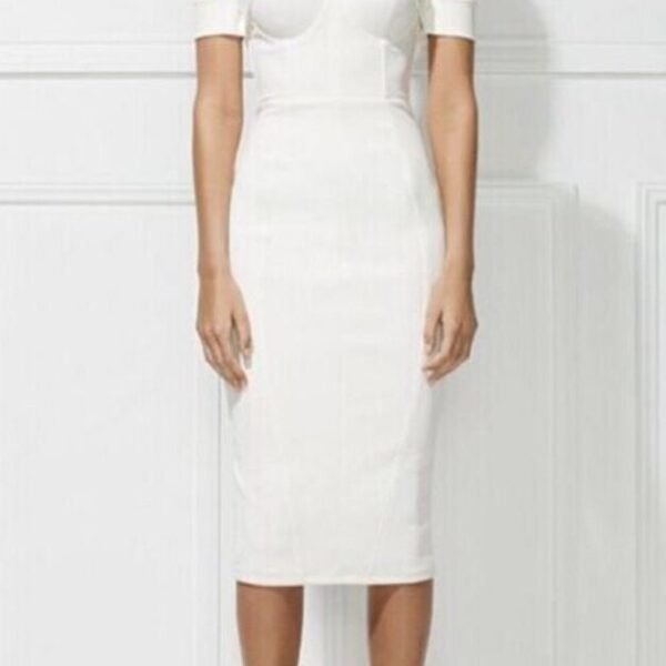 Elsa White Bandage Dress