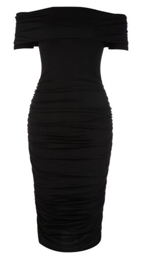Maeve Sexy Open Back Black Dress