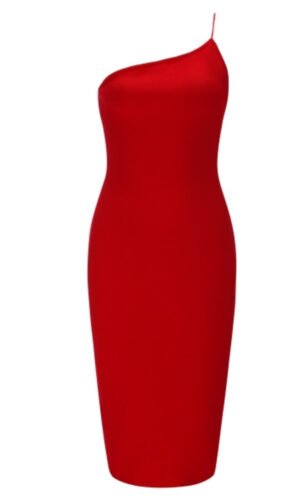 Millie One Strap Red Bandage Dress