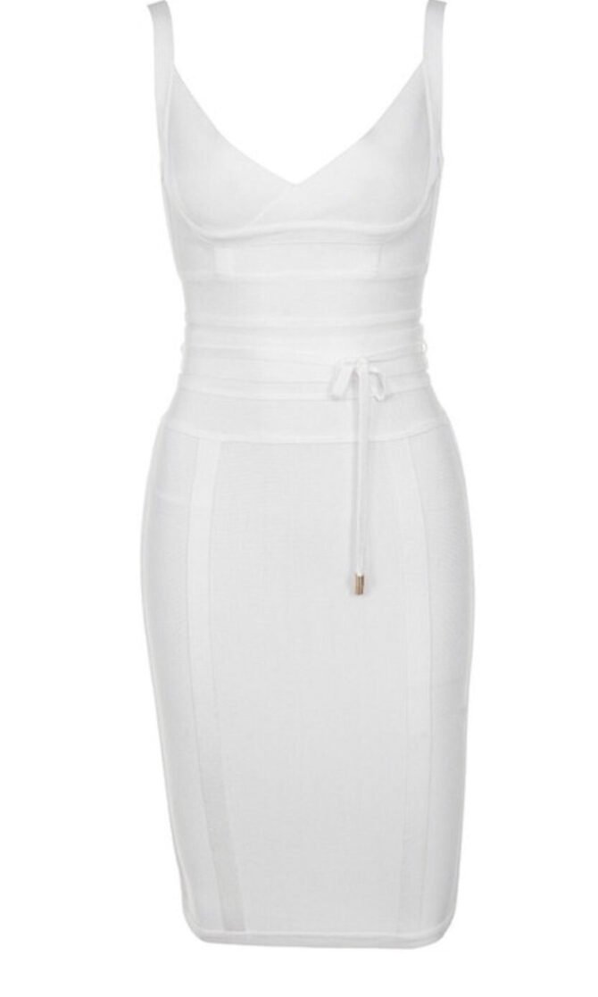 sexy white strap dress