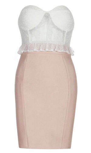 Julianna Strapless Lace Bustier Mini Dress
