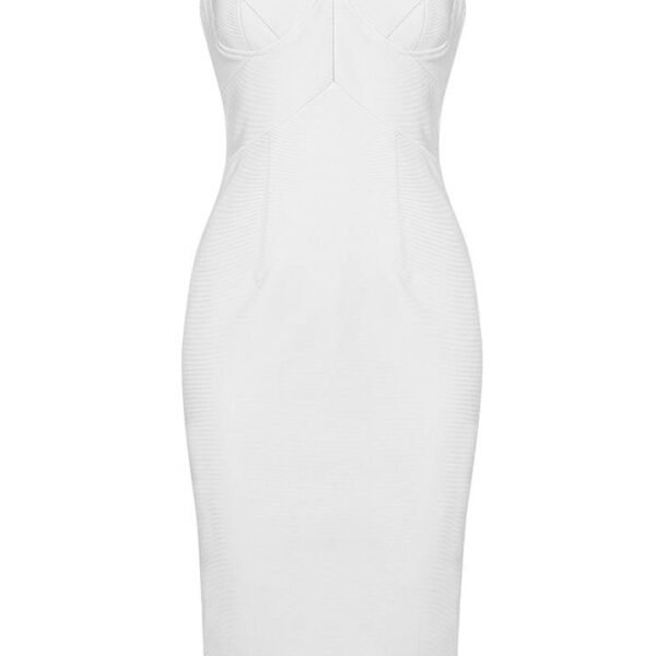 Hailey White Off Shoulder Midi Dress