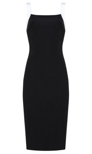 Georgia Classic Black White Spaghetti Strap Dress