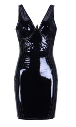 Melany Green Bustier PU Dress
