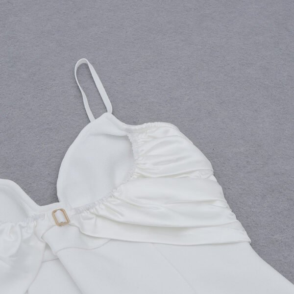 Lilah White Spaghetti Strap Midi Dress - Image 4