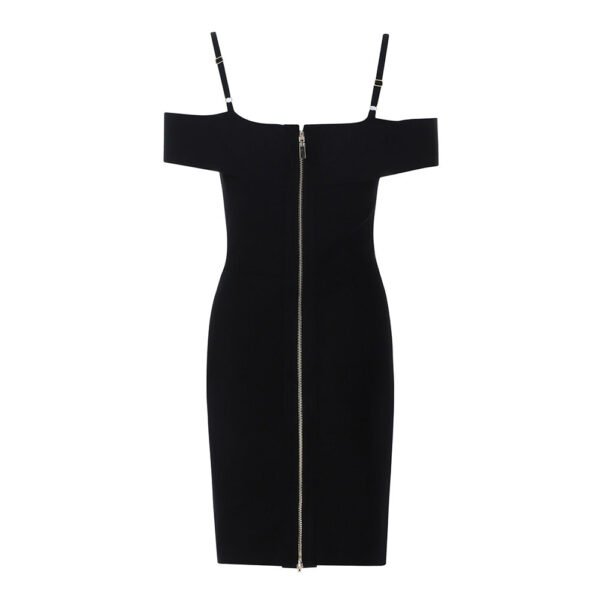 Malysa Black Mini Metal Studded Bandage Dress - Image 10