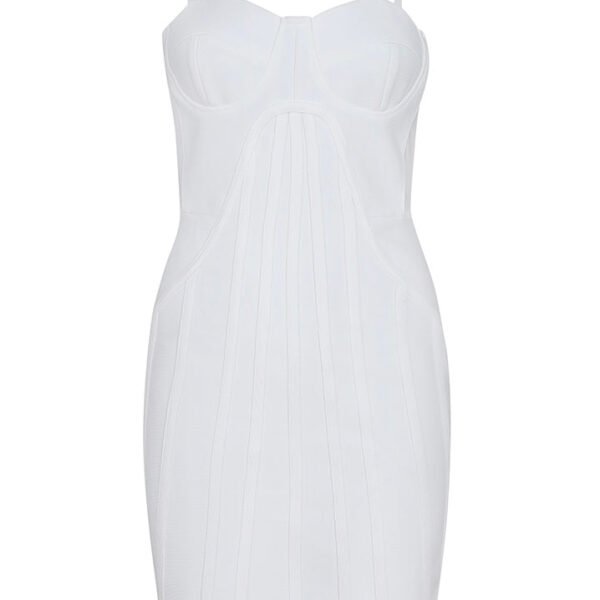 Jewel White Bustier Mini Bandage Dress