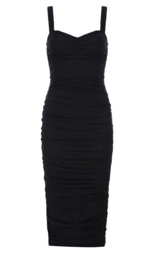 Myah Black Spaghetti Strap Bandage Dress