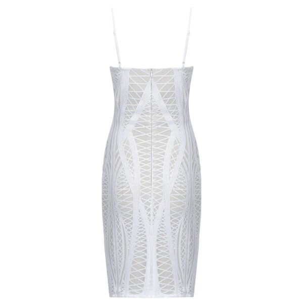 Makenna White Mini Spaghetti Strap Dress - Image 12