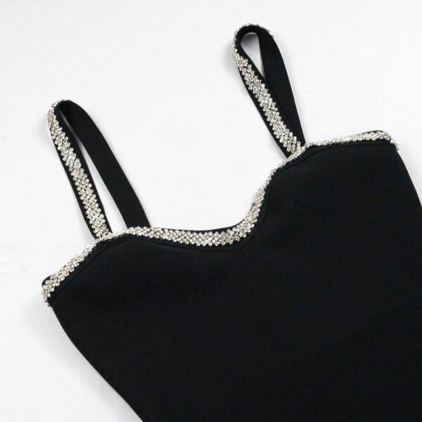 Kailey Mini Spaghetti Strap Black Dress - Image 7