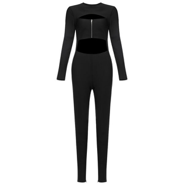Kennedy Long Sleeve Cut Out Detail Jumpsuit - Image 2