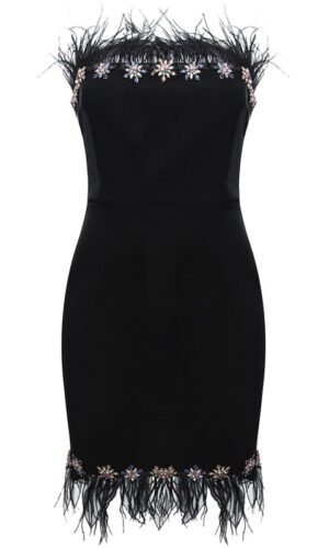 Karra Black Strapless Mini Dress