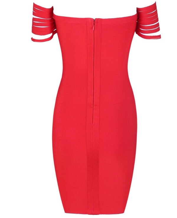 Kasey Red Bandage Dress - Image 5