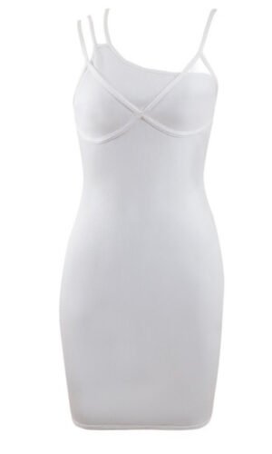 Layla White Mini Sleeveless Bandage Dress