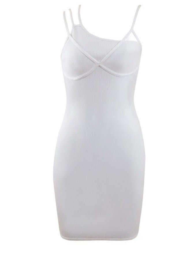 Layla White Mini Sleeveless Bandage Dress