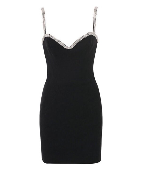 Kailey Mini Spaghetti Strap Black Dress