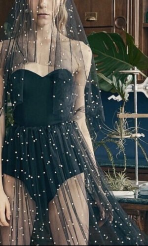 Kaley Black Mesh Midi Bandage Dress
