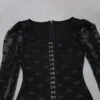 Lilly Black Mini Mesh Long Sleeve Dress - Image 7