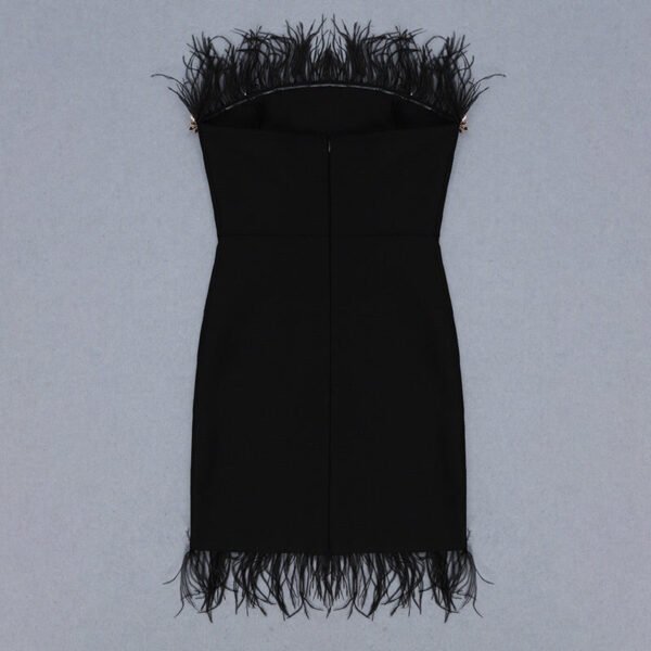 Karra Black Strapless Mini Dress - Image 5