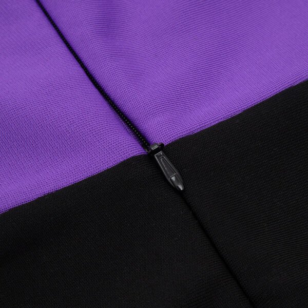 Brooke Purple Black Spaghetti Strap Midi Dress - Image 13