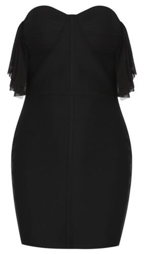 Kehlani Black Strapless Mini Bandage Dress