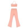 Kataleya Pink Pants Set with Crop Top - Image 3