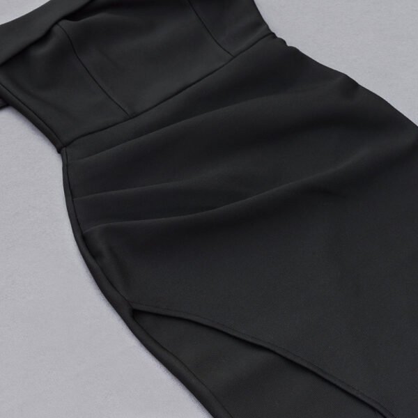 Clementine Black Off Shoulder Midi Dress - Image 7