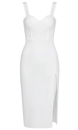 Rowan Sexy Spaghetti Strap V Neck Midi Dress