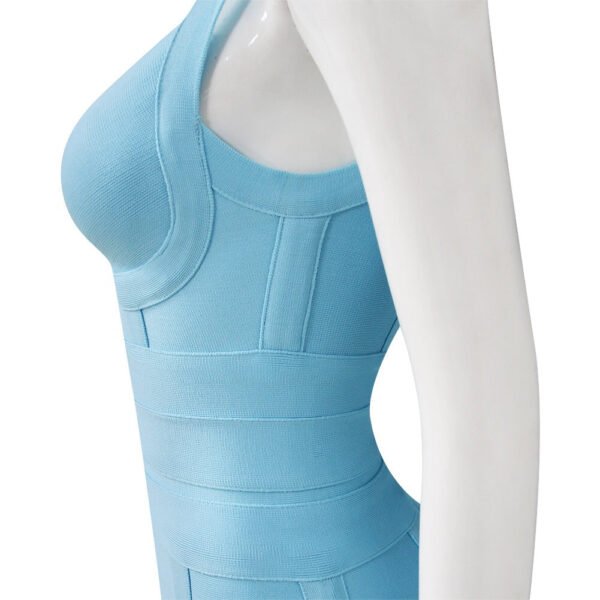 Indiana Blue Spaghetti Strap Bandage Dress - Image 3