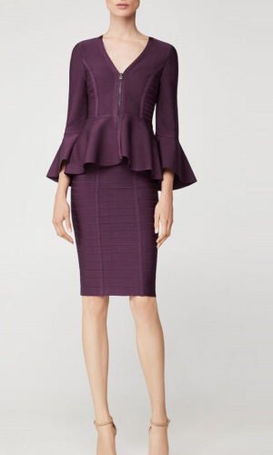 Karel Purple Two Piece Bandage Dress
