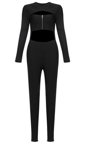 Kennedy Long Sleeve Cut Out Detail Jumpsuit