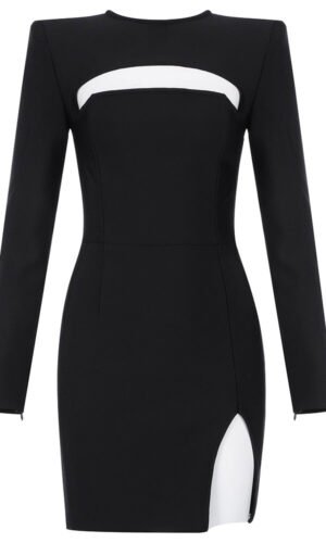 Kairi Long Sleeve Cutout Detail Mini Bandage Dress