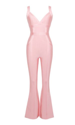 Reza Pink Bandage Jumpsuit