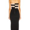 Eleanor Strapless Black Midi Dress - Image 4