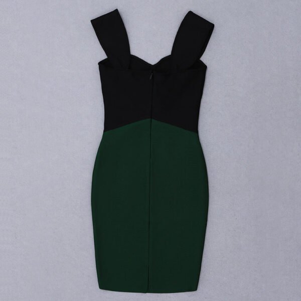 Lila Black Green Mini Strap Dress - Image 14