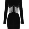 Ayleen Black Long Sleeve Mini Dress