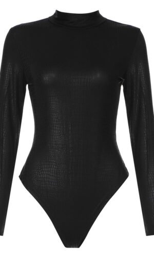 Zenni Long Sleeve High Neck Bodysuit