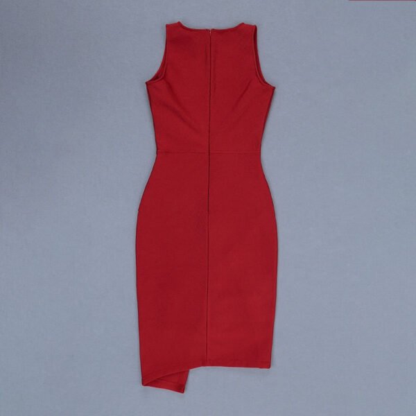 Lilly Red Tie Detail Bandage Dress - Image 6