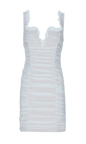 Janet White Spaghetti Strap Mini Dress